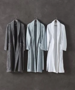Coyuchi Cloud Loom Unisex Robe - Slate