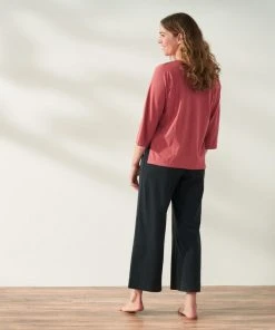 Coyuchi Solstice Wide Leg Crop Pants - Deep Graphite Best Sellers