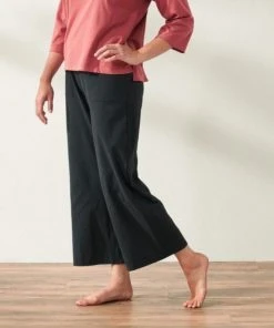 Coyuchi Solstice Wide Leg Crop Pants - Deep Graphite Best Sellers