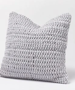 Coyuchi Home Goods Woven Rope Decorative Pillow Cover - Pewter