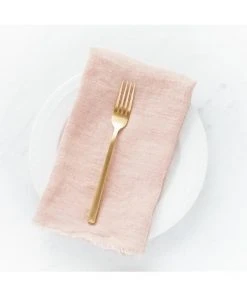Creative Women Stone Washed Linen Napkin - Blush