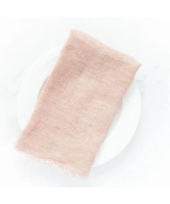 Creative Women Stone Washed Linen Napkin - Blush