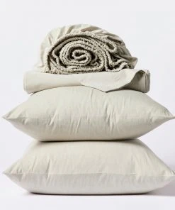 Coyuchi Crinkled Percale Sheet Set Home Goods