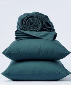 Coyuchi Crinkled Percale Sheet Set Home Goods