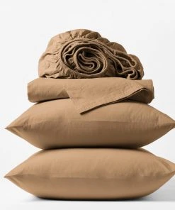 Coyuchi Crinkled Percale Sheet Set Home Goods