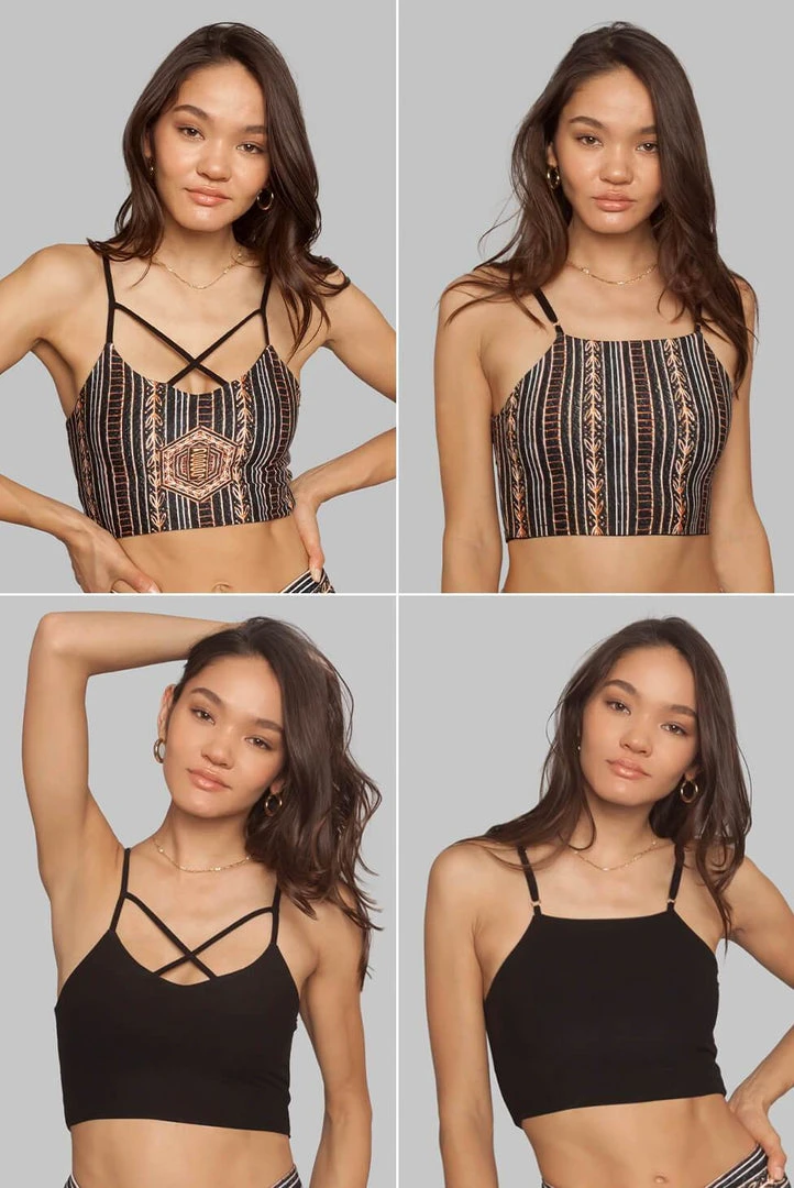 Wolven Crisscross Four-Way Recycled Top - Zephyr 4 Wolven Crisscross Four-Way Recycled Top - Zephyr