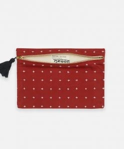 Anchal Cross Stitch Clutch Pouch
