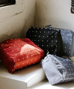 Anchal Cross Stitch Toiletry Bag - Spruce