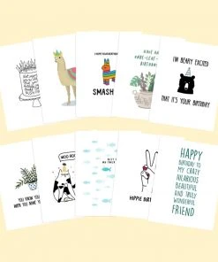 Cute Root Birthday Variety Plantable Cards - 10 Pack Greeting Cards