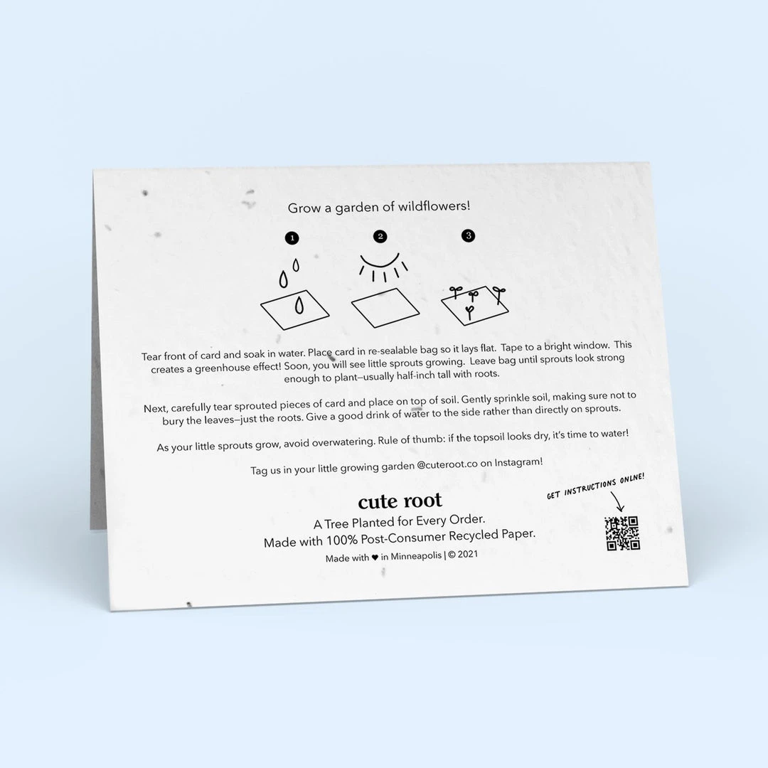 Cute Root Thanks Dots Plantable Cards - 10 Pack 9 Cute Root Thanks Dots Plantable Cards - 10 Pack