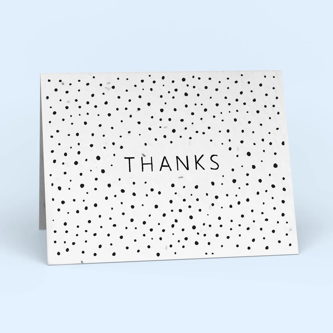Cute Root Thanks Dots Plantable Cards - 10 Pack 8 Cute Root Thanks Dots Plantable Cards - 10 Pack