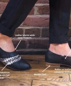 Darzah Shoes Tatreez Oxford - Camel + Orange