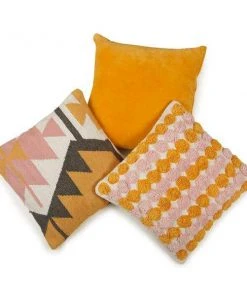 Casa Amarosa Desert Kilim Wool Geometric Throw Pillow Cover
