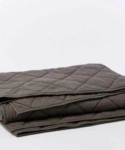 Coyuchi Home Goods Diamond Stitched Comforter - Shadow