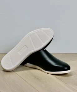 Dooeys Black Apple Leather House Mule