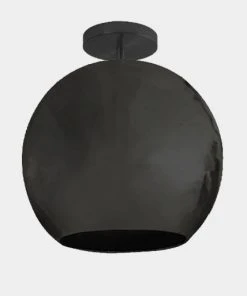 Dounia Home Mishal Semi-Flush Ceiling Light - Gunmetal