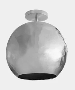 Dounia Home Mishal Semi-Flush Ceiling Light - Silver Lighting