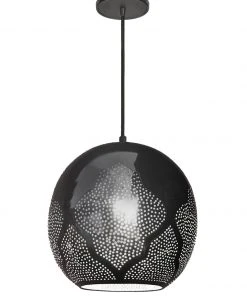 Dounia Home Najma Reversed Pendant Light - Gunmetal Lighting