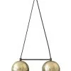 Dounia Home BIPOC Owned Nur Reversed Chandelier - Duel Globe - Brass
