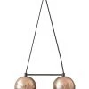 Dounia Home BIPOC Owned Nur Reversed Chandelier - Duel Globe - Copper