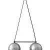 Dounia Home BIPOC Owned Nur Reversed Chandelier - Duel Globe - Silver