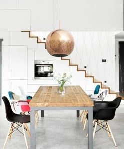 Dounia Home Nur Reversed Pendant Light - Brass Lighting