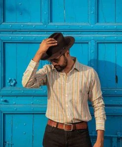 Dushyant Asthana Men's Amir Shirt - Green Stripes 8 Dushyant Asthana Men's Amir Shirt - Green Stripes