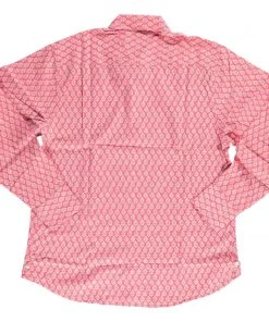 Dushyant Asthana Men's Barrington Shirt - Red Leaf Print