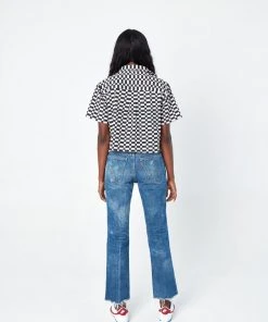 Dushyant Asthana Cami Checkers Crop Shirt Clothing