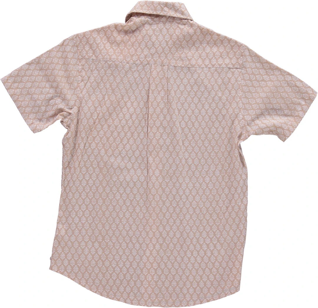 Dushyant Asthana Men's Folk Short Sleeve Shirt - Leaf Motif 7 Dushyant Asthana Men's Folk Short Sleeve Shirt - Leaf Motif