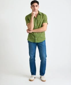 Dushyant Asthana Men's Prat Short Sleeve Shirt - Green Sticks