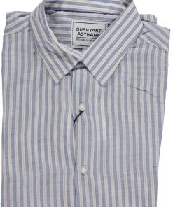 Dushyant Asthana Men's Amir Shirt - Blue Stripes
