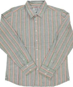 Dushyant Asthana Men's Amir Shirt - Green Stripes 10 Dushyant Asthana Men's Amir Shirt - Green Stripes