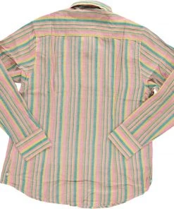 Dushyant Asthana Men's Amir Shirt - Orange Stripes