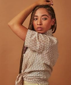 Dushyant Asthana Men's Folk Short Sleeve Shirt - Leaf Motif 13 Dushyant Asthana Men's Folk Short Sleeve Shirt - Leaf Motif