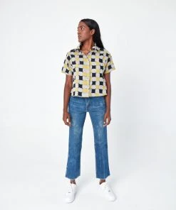 Dushyant Asthana Clothing Michelle Chessboard Short Sleeve Shirt