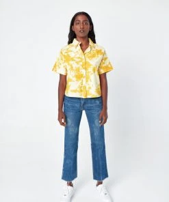 Dushyant Asthana Michelle Tie Dye Short Sleeve Shirt - Citrus Splash