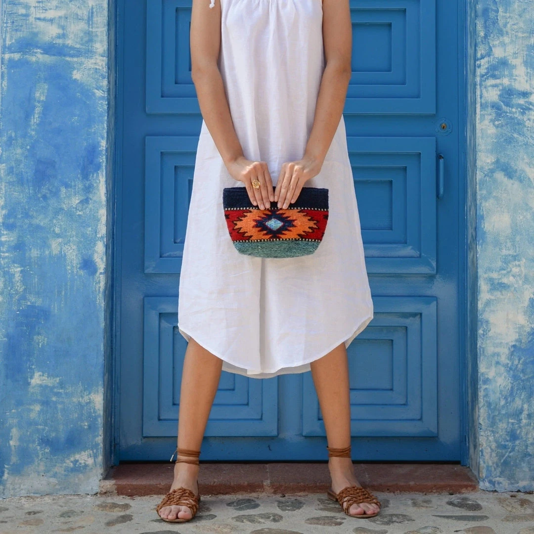 MZ Fair Trade Accessories Eagle Eye Wool Clutch Bag 2 MZ Fair Trade Accessories Eagle Eye Wool Clutch Bag