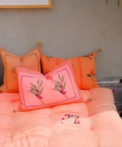 Soil To Studio Eli Linen Throw Pillow Cover - Bright Pink Best Sellers