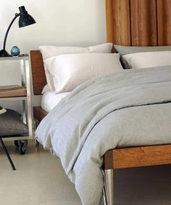 Area Home Home Goods Emile Linen Duvet Cover - Mineral