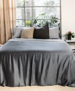 Ettitude Bamboo Sateen Duvet Cover - Slate