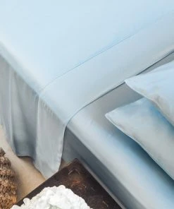 Ettitude Bamboo Sateen Flat Sheet - Starlight Blue