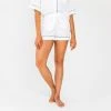 Ettitude Best Sellers Bamboo Lyocell Pajama Shorts - Feather White