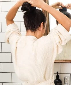 Ettitude Best Sellers Unisex Bamboo Waffle Robe - Natural