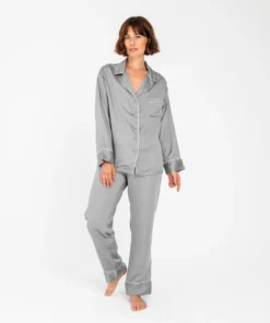 Ettitude Best Sellers Charcoal Bamboo Lyocell Pajama Pants - Dove Gray