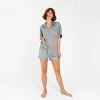Ettitude Charcoal Bamboo Pajama Shorts - Dove Gray