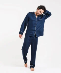Ettitude Men's Bamboo Lyocell Pajama Pants - Blue Nights