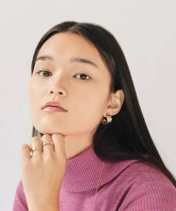 L.Greenwalt Jewelry Euphorbia Hoop Earrings