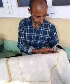 Leah Singh Eva Wool Lumbar Pillow Cover - Indigo + Aqua Home Goods