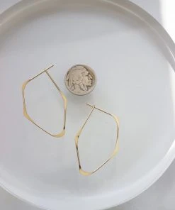 L.Greenwalt Jewelry Best Sellers Facet Hoop Earrings